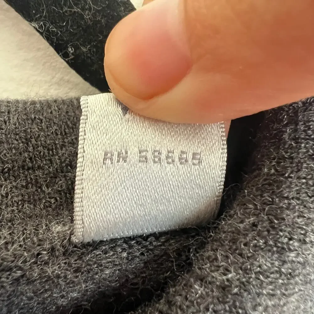 Gray Wool Sweater Collared Made in Italy‎ Minimalist Classic Luxury Small - Picture 6 of 9